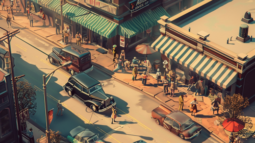 Realistic Fallout Video Game Isometric Style