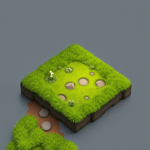 The Realistic Grass and Rock Game Tiles