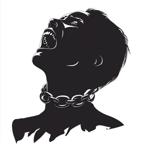 The Scary Woman with Chain Screaming