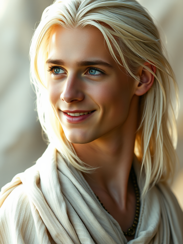 The Serene, Tribal Man with Blue Piercing Eyes