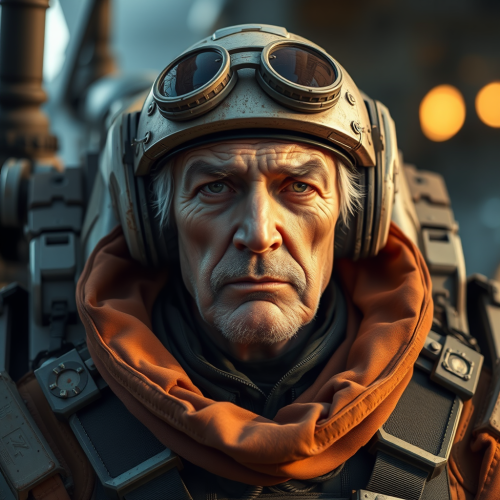 The Serious Old Male Mech Pilot