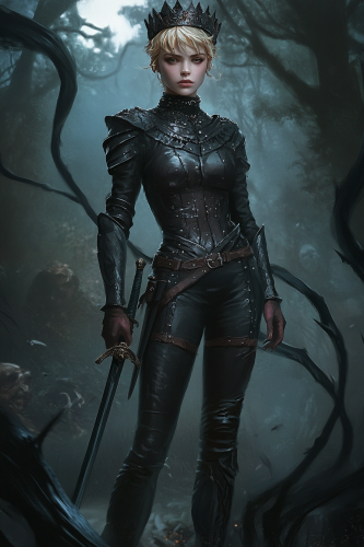 The Shadow Princess in Moonlit Forest