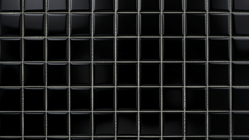 The Shiny Square Black Tile Wall