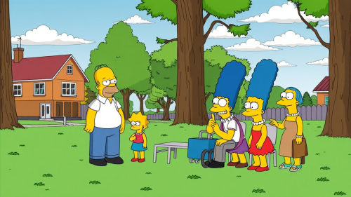 The Simpsons Family Vacationing in Russia