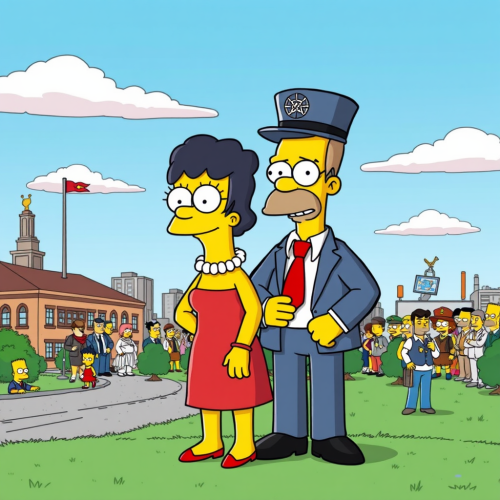 The Simpsons with Artist Alex Monopoli