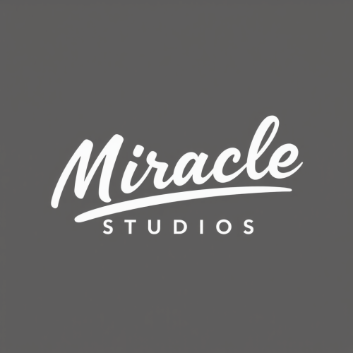 The Slanted 'Miracle Studios' Typographic Logo