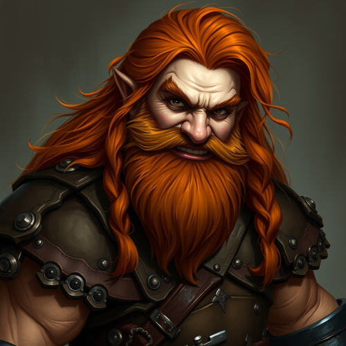 The Smiling, Muscular Dwarf with Auburn Hair and Armor