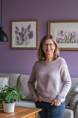 Smiling Woman in Mid-40s