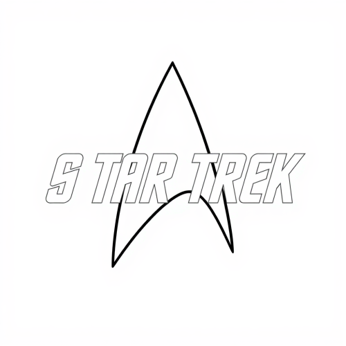 The Star Trek Logo on White Background