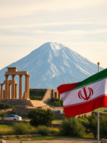 The Stunning Beauty of Iran's Landmarks and Flag