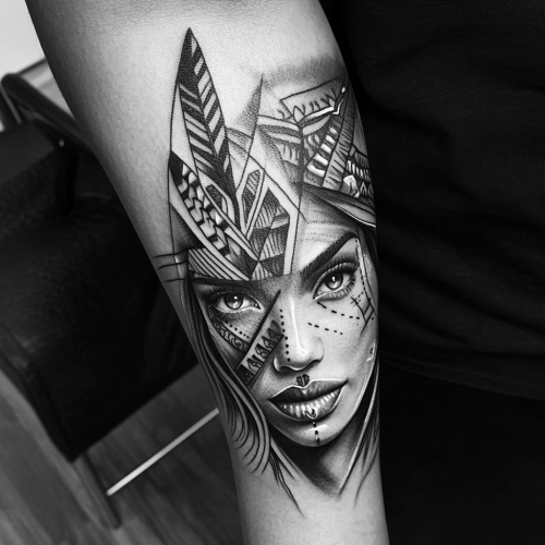 The Tattooed Brazilian Indigenous Woman in School