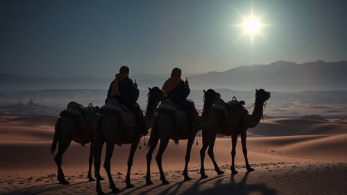 The Three Wise Men Journeying at Night