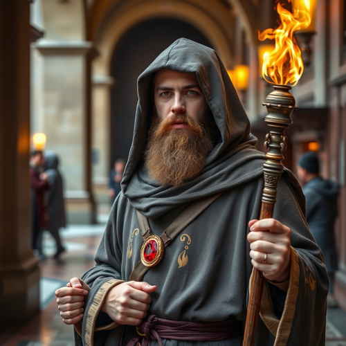 The Urban Wizard of Pyromancy in Renaissance University.