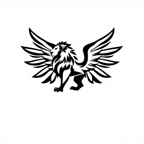 The Winged Lion Minimalistic Black Logo The Winged Lion Minimalistic Black Logo
