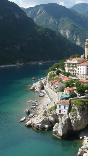 The prompt has an image of Albania.