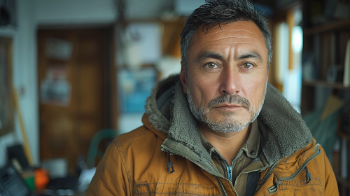 Bolivian IT Consultant in Natural-Lit Office
