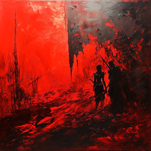 Titus and Tamora Meet in Barren Landscape