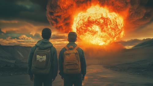 Two teenage boys explore nuclear explosion aftermath