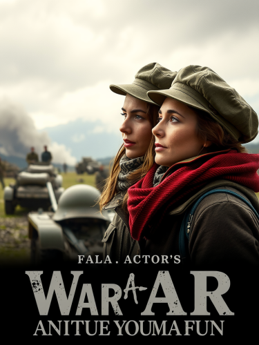 Two women in war outfits starring at battlefield.