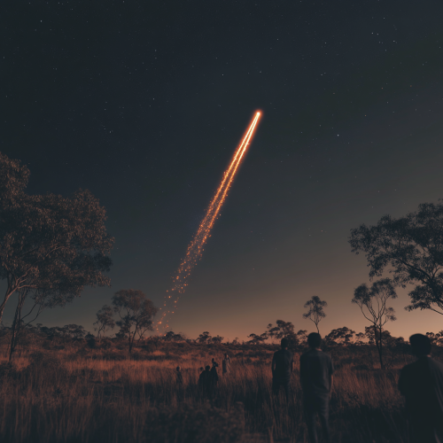 UFO Leaves Fiery Streak in Australian Sky