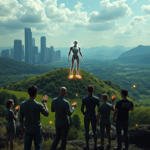 Valley of Humans and Robots: A Surreal Encounter