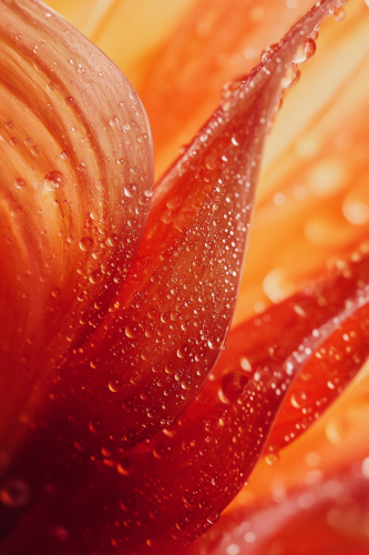 Vibrant Dahlia Center in High Detail Close-Up