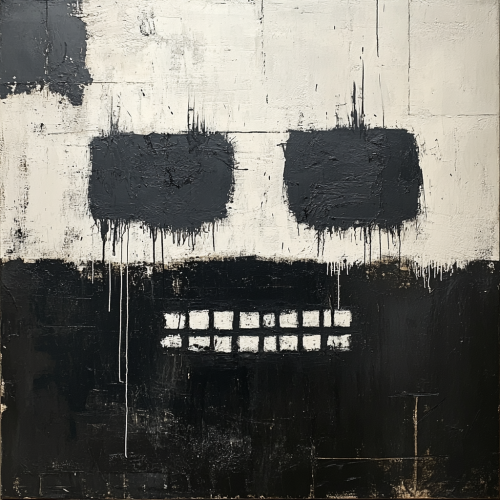Wabi Sabi painting inspired by Basquiat, depicts street art.