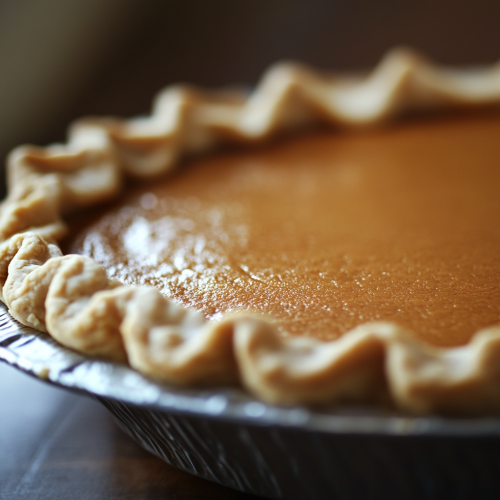 Warm Sweet Potato Pie with Golden Crust Texture