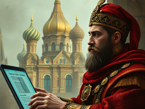 Wealthy man invests in cyber technology in ancient Russia.