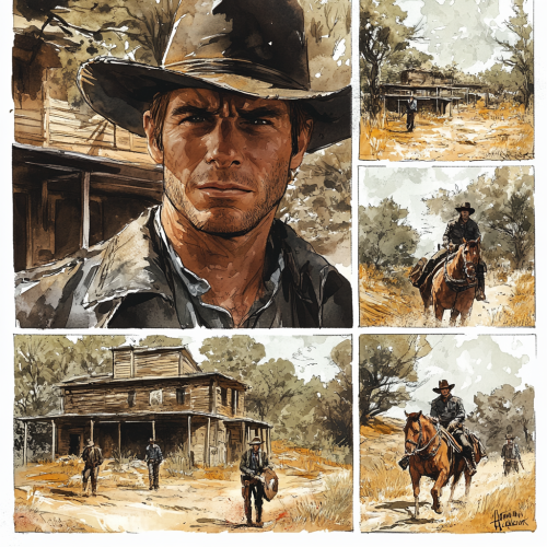 Wild West Comic Strip: Man in Love