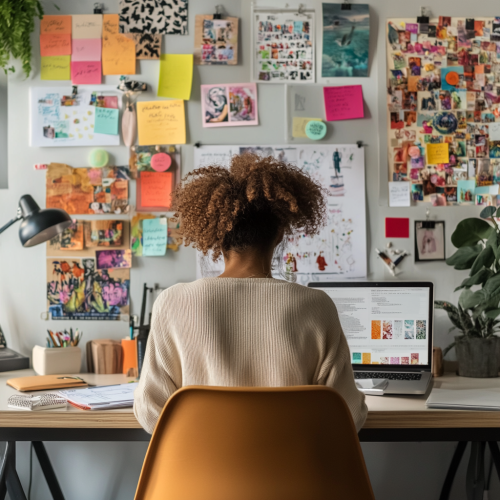 Working at Home with Motivational Posters