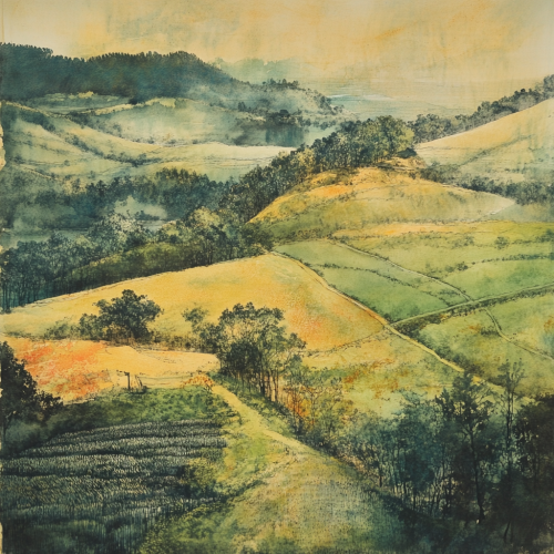 Yin Earth: Chinese watercolor land painting