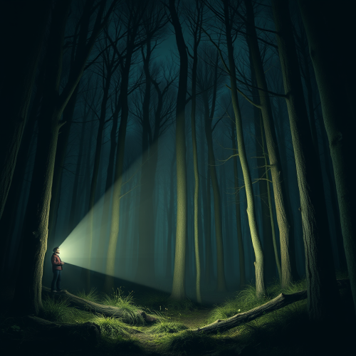 You Holding a Flashlight in a Dark Forest