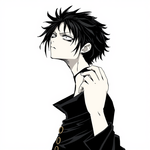 Zoro from One Piece in Gothic, Horror Manga Style