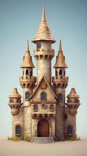 Beautiful Wooden Castle for Kids
