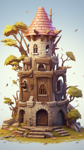A charming abandoned castle for children