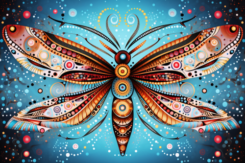 Intricate Dragonfly Totem Design