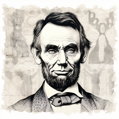Abraham Lincoln currency portrait illustration