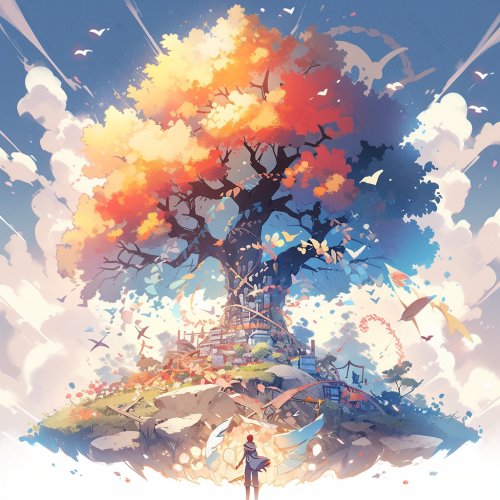 Vibrant abstract tree artwork Vibrant abstract tree artwork