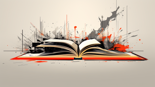 Abstract representation of a book