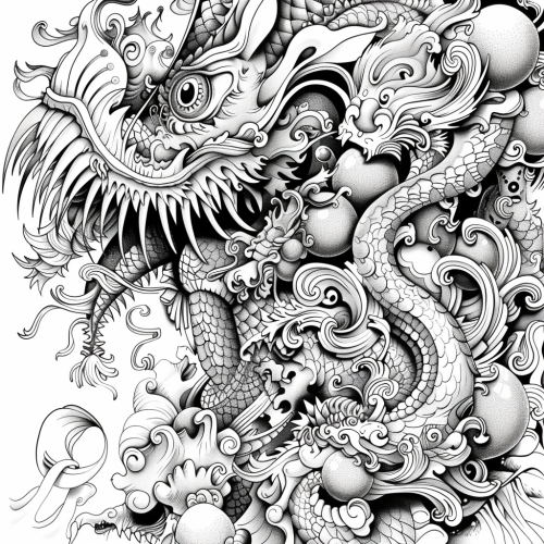 Abstract colorless shading art prompt