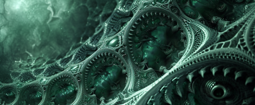 DNA Structure in Green Grey