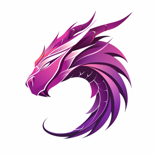 Simple abstract dragon head logo