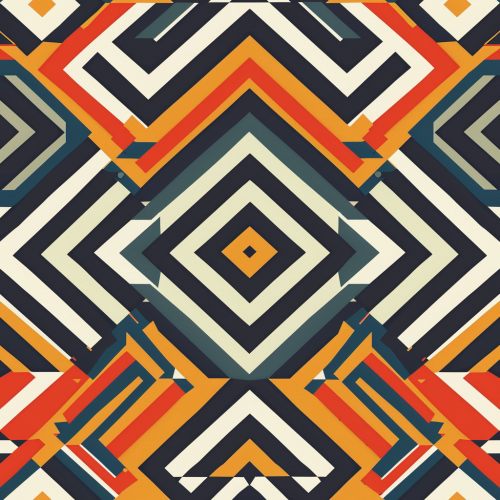 Abstract Geometric Fabric Print Tile