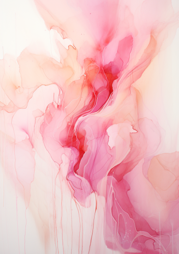 Abstract gold painting with pink marbles Abstract gold painting with pink marbles