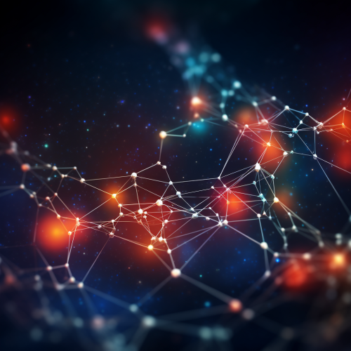 Network connections abstract banner design