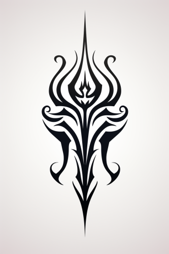 Abstract tribal tattoo logo on white background