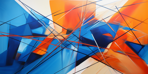 Vibrant abstract painting with diagonal lines Vibrant abstract painting with diagonal lines