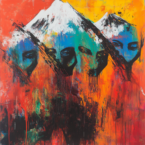 Three Spirits Mountain Painting Three Spirits Mountain Painting