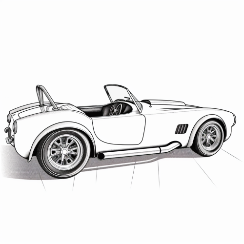 Outline illustration of a 1967 AC Cobra